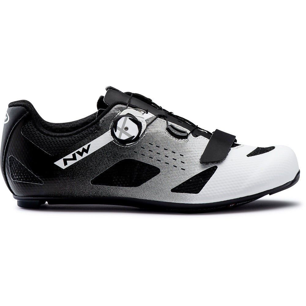 NORTHWAVE STORM CARBON White/Black – Bikeshoe4u.com